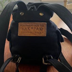 VINTAGE YAK PAK mini backpack black canvas